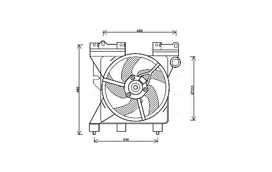 Fan, radiator CN7547 Ava Quality Cooling