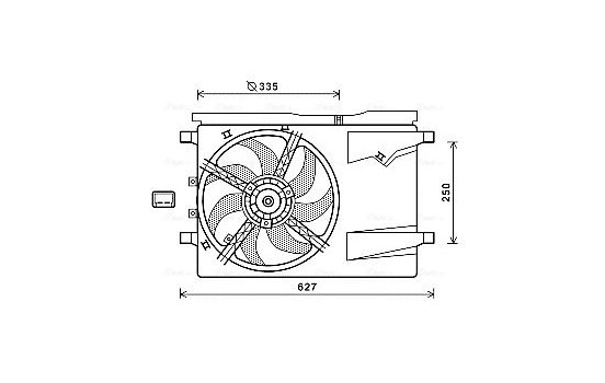 Fan, radiator CN7549 Ava Quality Cooling