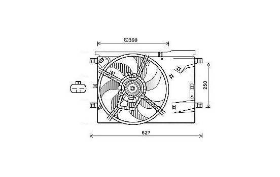 Fan, radiator CN7550 Ava Quality Cooling