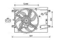 Fan, radiator CN7551 Ava Quality Cooling