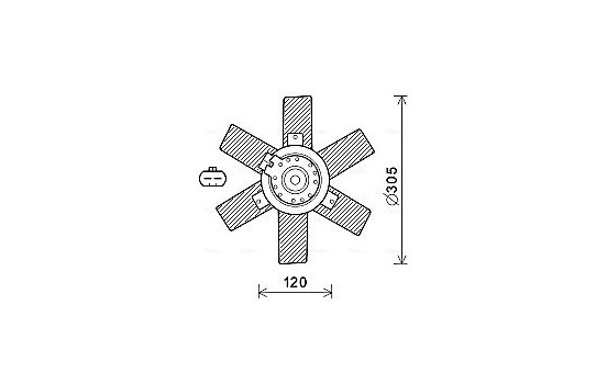 Fan, radiator CN7553 Ava Quality Cooling