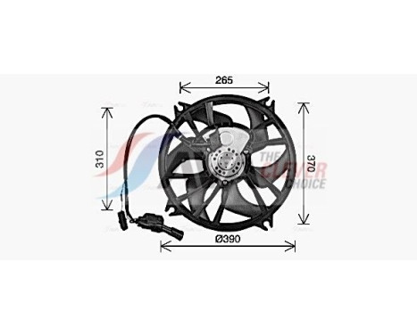 Fan, radiator CN7556 Ava Quality Cooling, Image 2