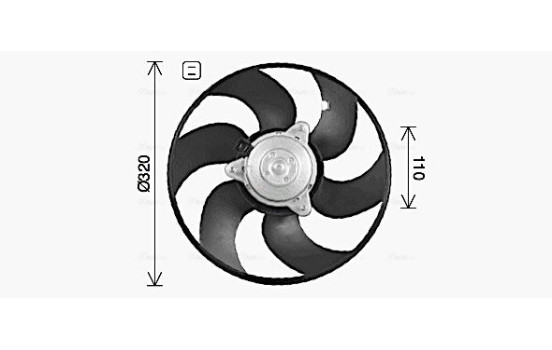 Fan, radiator CN7557 Ava Quality Cooling