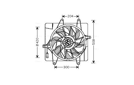 Fan, radiator CR7505 Ava Quality Cooling