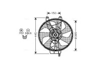 Fan, radiator CR7506 Ava Quality Cooling