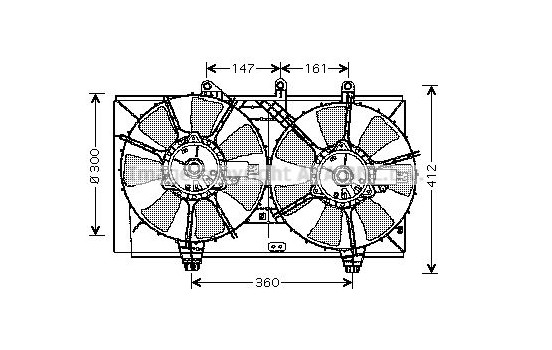 Fan, radiator CR7510 Ava Quality Cooling