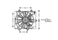 Fan, radiator CR7512 Ava Quality Cooling