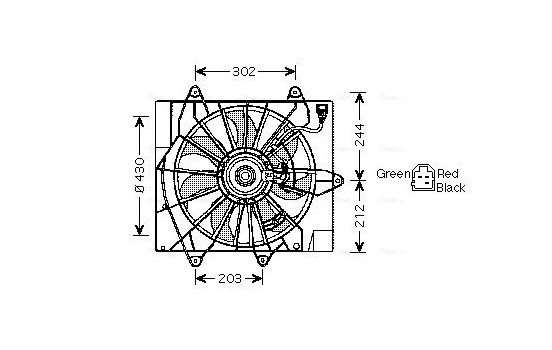 Fan, radiator CR7512 Ava Quality Cooling