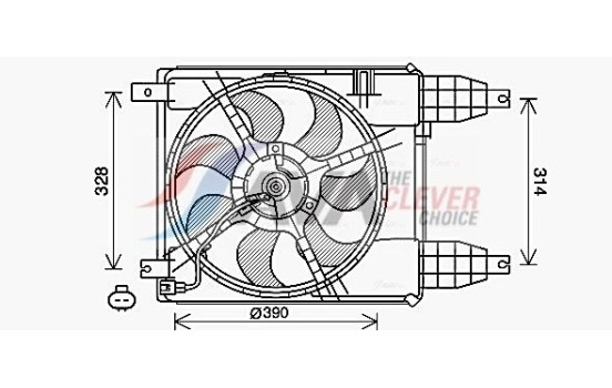 Fan, radiator CT7504 Ava Quality Cooling