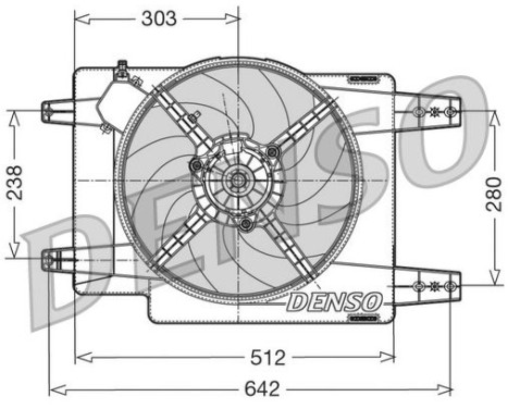 Fan, radiator DER01011 Denso