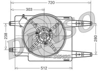 Fan, radiator DER01017 Denso