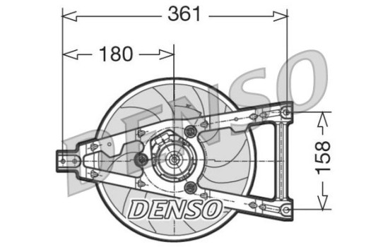 Fan, radiator DER09011 Denso