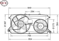 Fan, radiator DER10009 Denso
