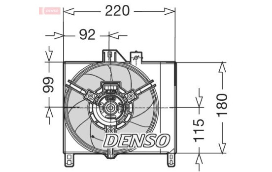 Fan, radiator DER16003 Denso