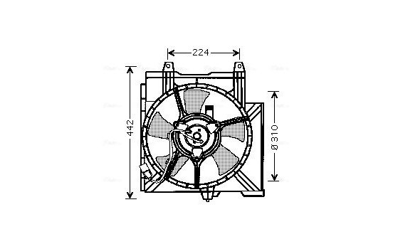 Fan, radiator DN7509 Ava Quality Cooling