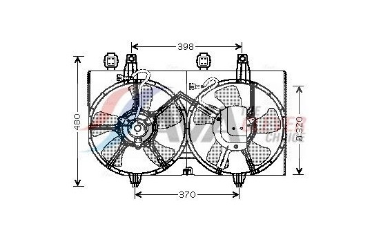 Fan, radiator DN7511 Ava Quality Cooling