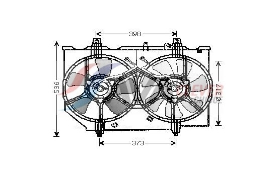 Fan, radiator DN7513 Ava Quality Cooling