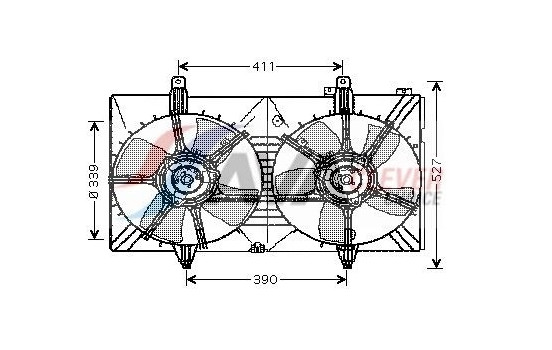 Fan, radiator DN7518 Ava Quality Cooling
