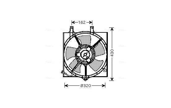 Fan, radiator DN7522 Ava Quality Cooling