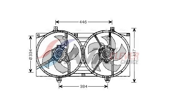 Fan, radiator DN7528 Ava Quality Cooling