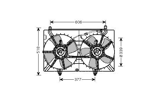 Fan, radiator DN7529 Ava Quality Cooling