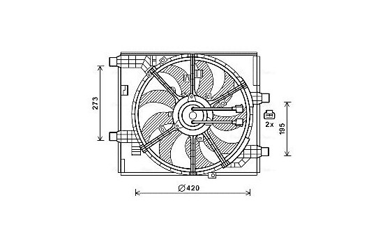 Fan, radiator DN7531 Ava Quality Cooling
