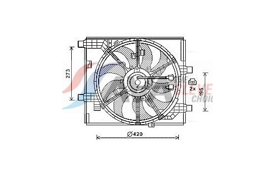 Fan, radiator DN7531 Ava Quality Cooling