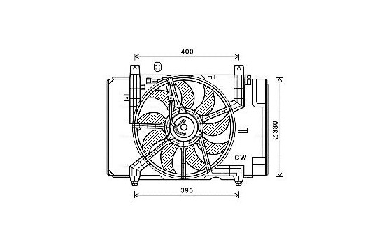 Fan, radiator DN7534 Ava Quality Cooling