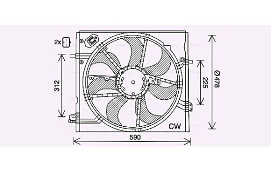 Fan, radiator DN7536 Ava Quality Cooling