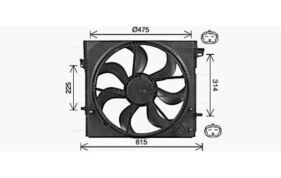 Fan, radiator DN7540 Ava Quality Cooling