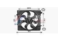 Fan, radiator DN7540 Ava Quality Cooling