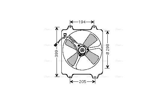 Fan, radiator DU7501 Ava Quality Cooling