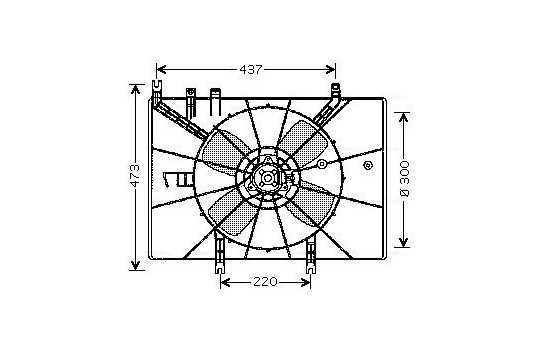 Fan, radiator DU7504 Ava Quality Cooling