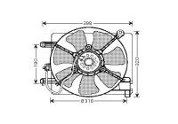 Fan, radiator DW7502 Ava Quality Cooling