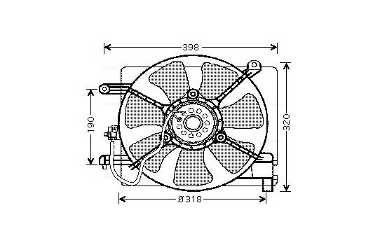 Fan, radiator DW7502 Ava Quality Cooling