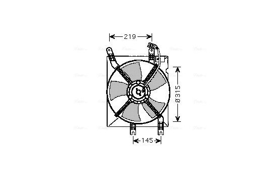 Fan, radiator DW7508 Ava Quality Cooling