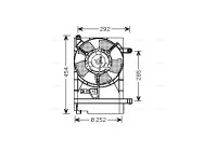 Fan, radiator DW7512 Ava Quality Cooling