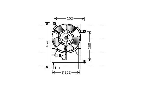 Fan, radiator DW7512 Ava Quality Cooling