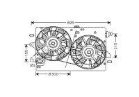 Fan, radiator FD7502 Ava Quality Cooling