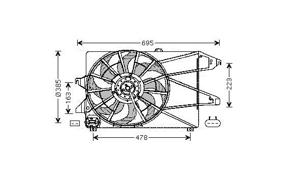 Fan, radiator FD7504 Ava Quality Cooling