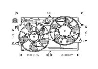 Fan, radiator FD7507 Ava Quality Cooling