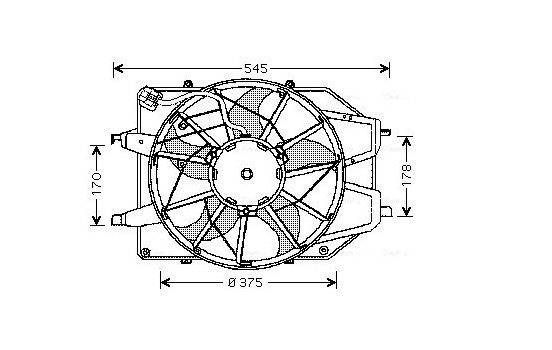 Fan, radiator FD7509 Ava Quality Cooling