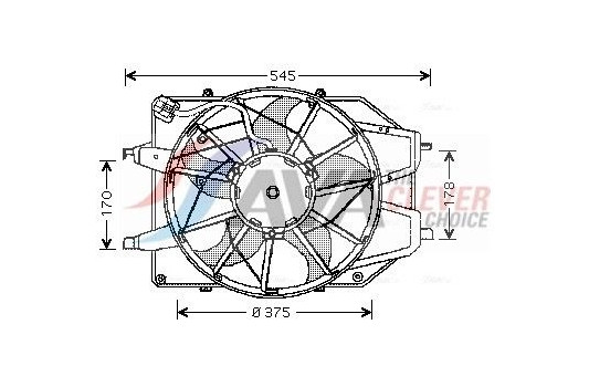Fan, radiator FD7509 Ava Quality Cooling