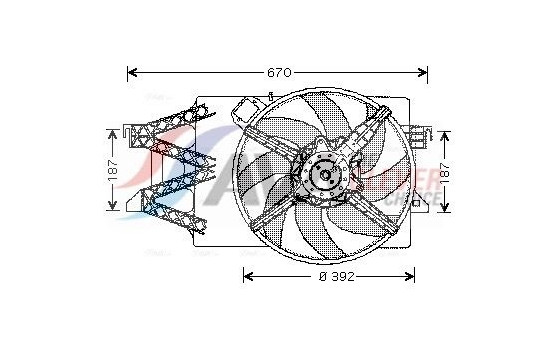 Fan, radiator FD7514 Ava Quality Cooling