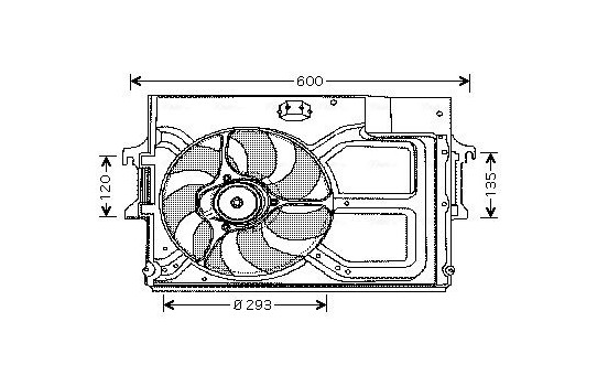 Fan, radiator FD7519 Ava Quality Cooling