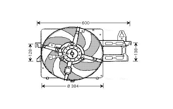 Fan, radiator FD7520 Ava Quality Cooling