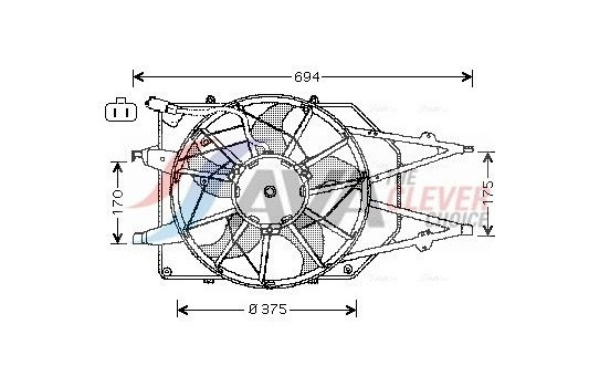 Fan, radiator FD7532 Ava Quality Cooling
