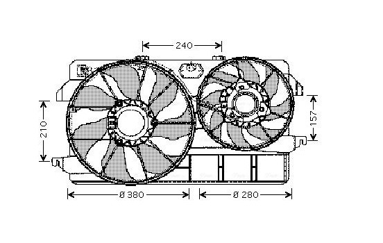 Fan, radiator FD7535 Ava Quality Cooling