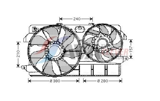Fan, radiator FD7535 Ava Quality Cooling