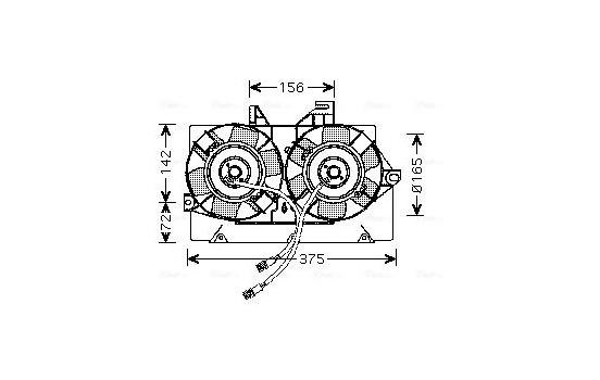 Fan, radiator FD7539 Ava Quality Cooling